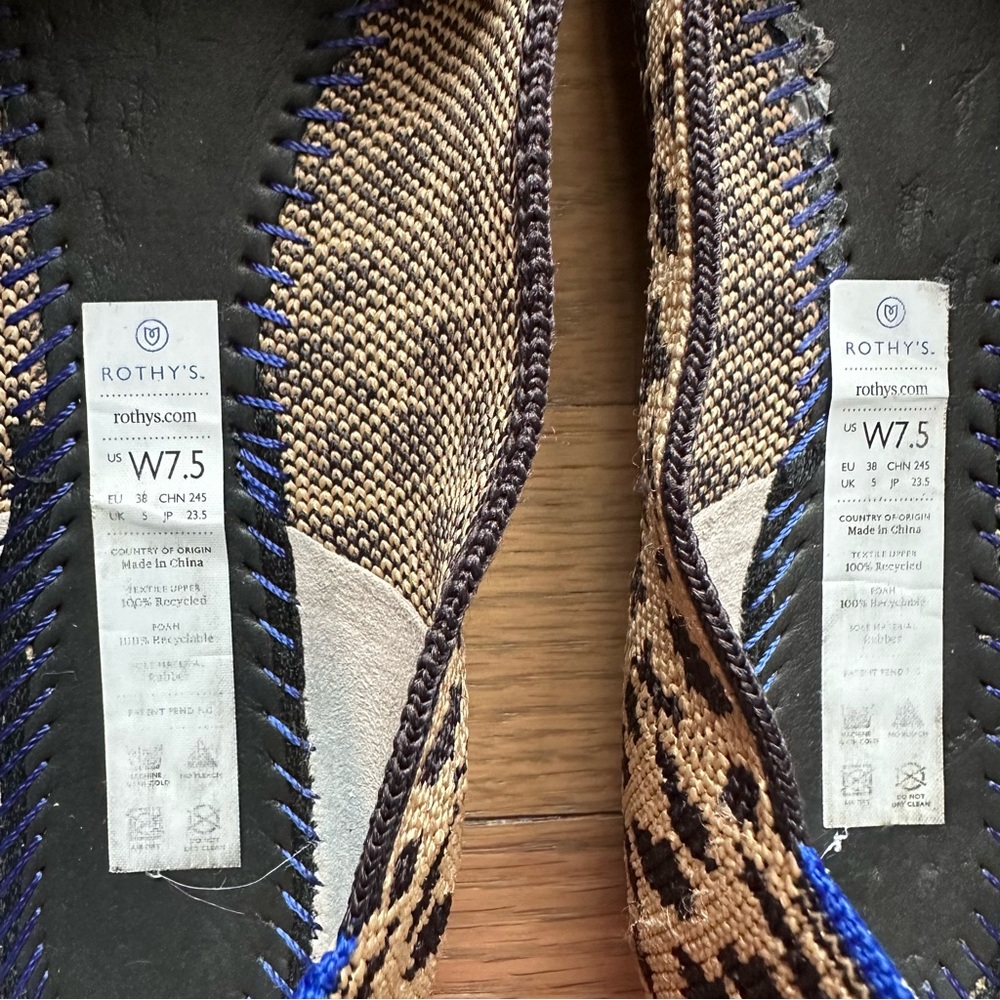 Leopard pointed toe Rothy’s size 7.5 - Picture 3 of 11